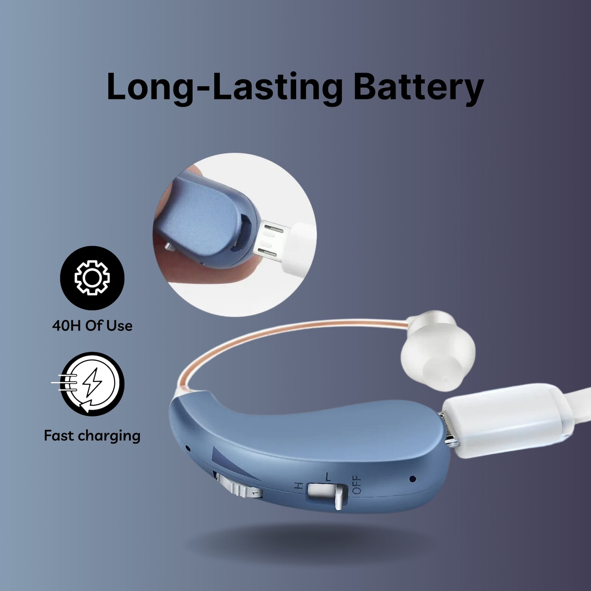 VoiceVivid™ BTE Rechargeable Hearing (Pair Of 2) - CrispVoice